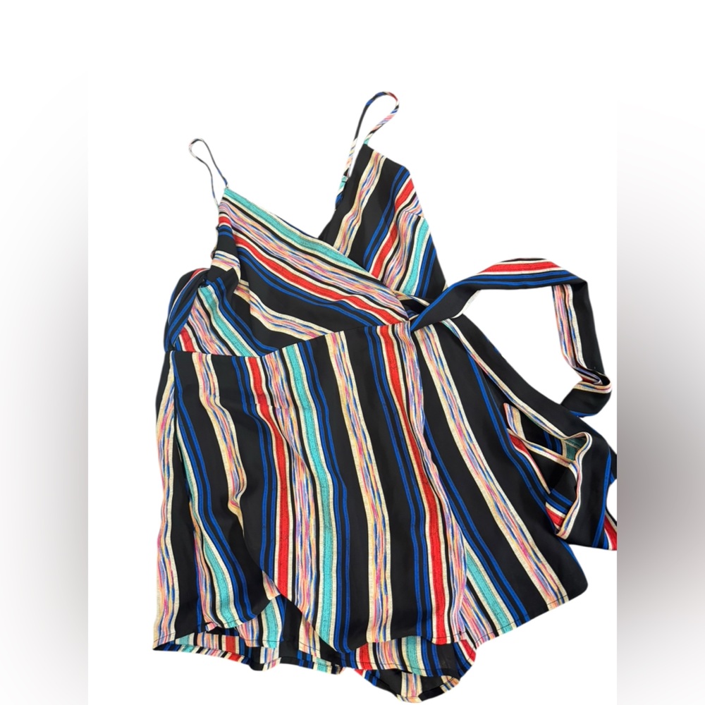 Lush Vibrant Striped romper